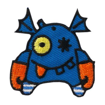 Monster, blau/orange klein, 4 x 4,5 cm