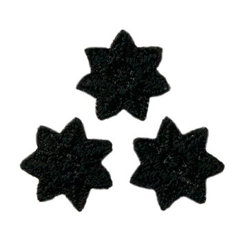 3 schwarze Sternchen, Ø 1,5 cm