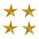 4 goldene Sterne, 17mm, Ø 1,7 cm