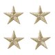 4 silberne Sterne, 17mm, Ø 1,7 cm