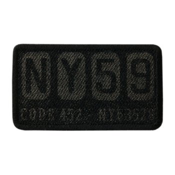 schwarzes Jeanspatch "NY59" , 7 x 4 cm