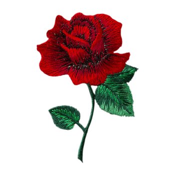 rote Rose, 5,5 x 6,5 cm