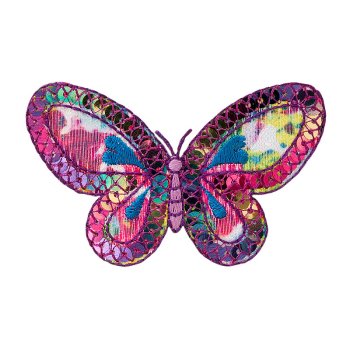 Schmetterling, bunt mit Pailletten, 7,5 x 4,5 cm