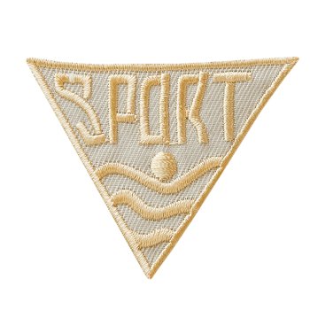 Dreieck Sport, beige, 6 x 5 cm