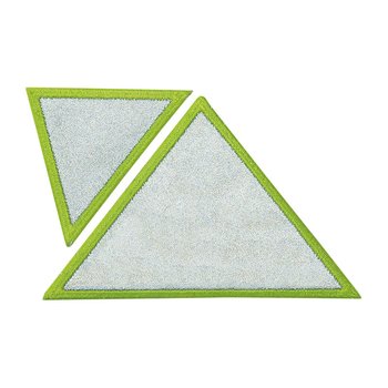 2 Dreiecke "Reflex" Rand neongelb, 5,5 x 3,5...