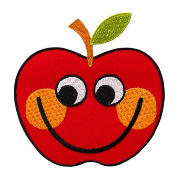 Apfel mit Gesicht, 9,5 x 10 cm