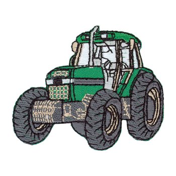 Traktor, grün, 6,5 x 5,5 cm