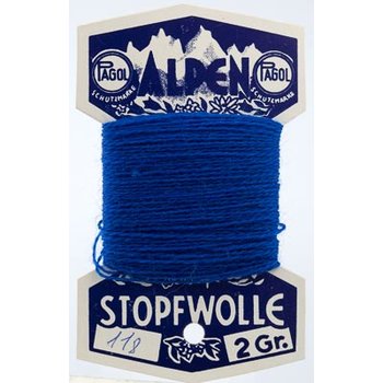10 m Alpen- Stopfwolle - royalblau