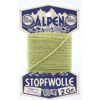 10 m Alpen- Stopfwolle - lindgrün