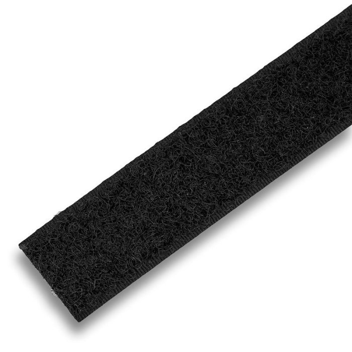 Flauschband selbstklebend 20 mm, schwarz