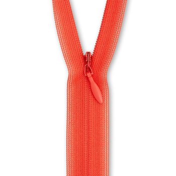 Nahtverdeckter Reißverschluss 22 cm, orange