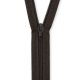 Kleider- und Kissenreißverschluss 60 cm, schwarzbraun