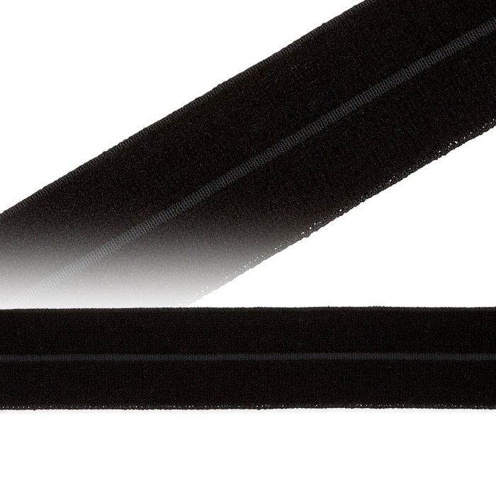 elastisches Samt-Einfaßband 22 mm, schwarz
