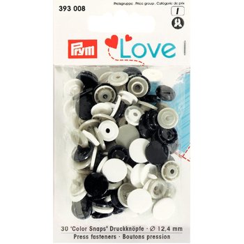 Prym Love Druckknopf Color 12,4 mm marine/grau/weiß