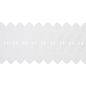 Baumwoll-Batistspitze weiß 120 mm