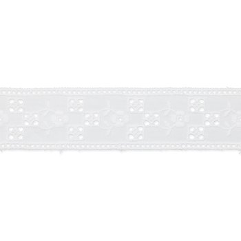 Baumwoll-Batistspitze weiß 28 mm