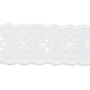 Baumwoll-Batistspitze weiß 27 mm