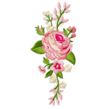 Blütenranke rosa, 13  x 7,2 cm