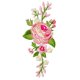 Blütenranke rosa, 13  x 7,2 cm