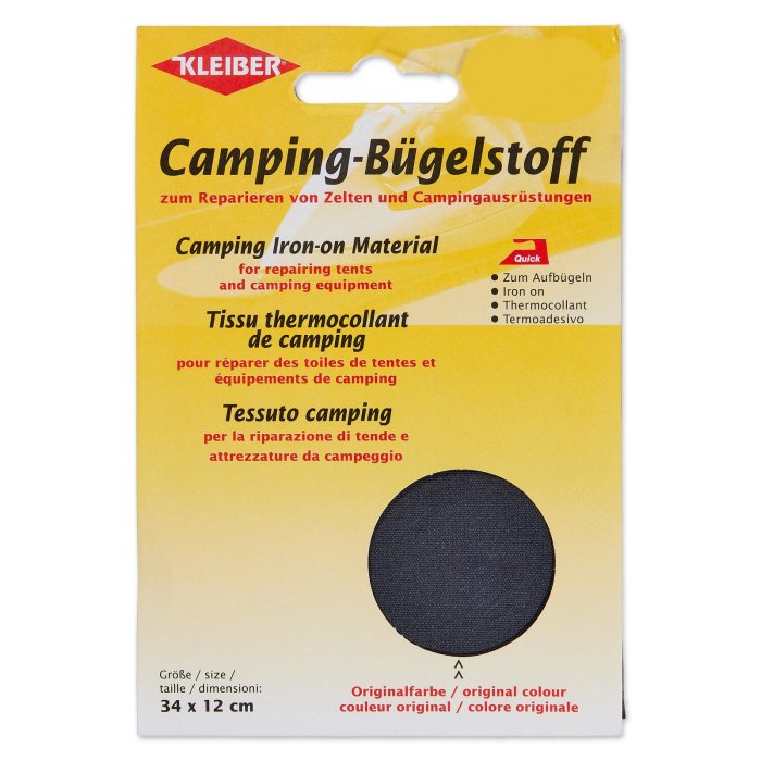 Camping-Bügelstoff, anthrazit