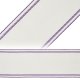 Leinenband 7 cm, weiß-lila